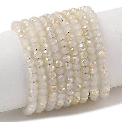Electroplate Glass Faceted Rondelle Beads Strands EGLA-D020-3x2mm-05-A-1
