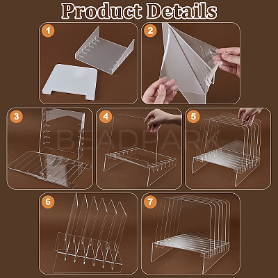 Acrylic Bookends AJEW-WH0752-209-1