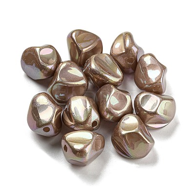 Spray Painted ABS Plastic Beads KY-C017-08B-1