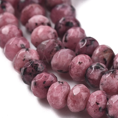 Dyed Natural Malaysia Jade Rondelle Beads Strands X-G-E316-2x4mm-38-1