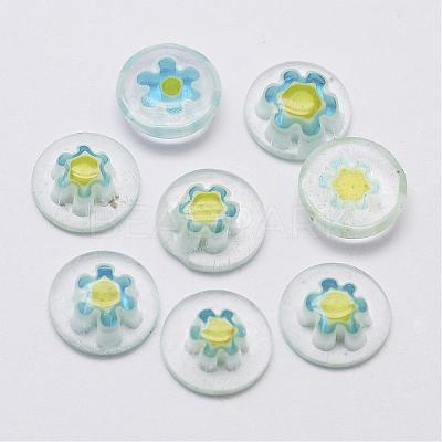 Handmade Millefiori Glass Cabochons G-F346-03-1