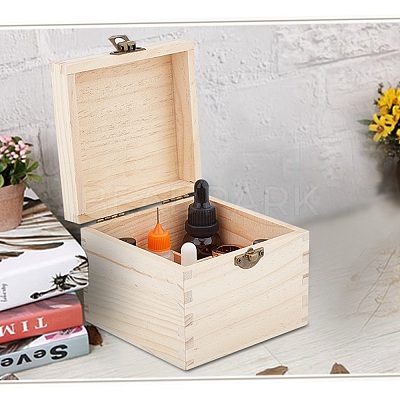 9 Sections Wooden Box Storage WOOD-WH0103-41-1