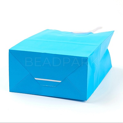 Pure Color Kraft Paper Bags AJEW-G020-D-01-1