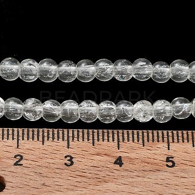 Spray Painted Crackle Glass Beads Strands CCG-Q001-4mm-01-1
