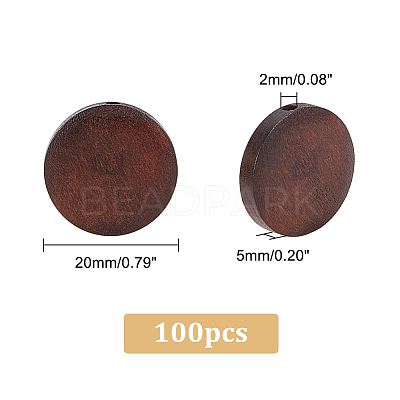 100Pcs Natural Pear Wood Beads WOOD-PH0002-36-1