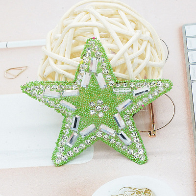 Star Glitter Hotfix Rhinestone LS-DIY-WH0260-63D-1