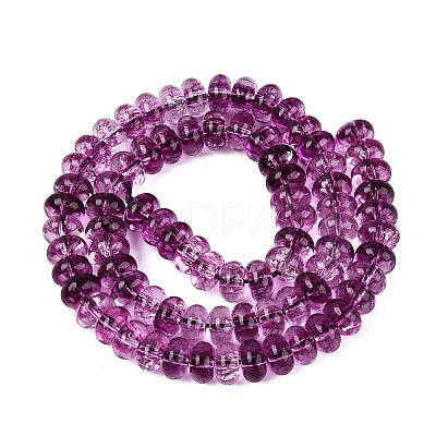 Crackle Transparent Glass Beads Strands GLAA-N074-02A-06-1