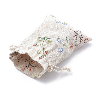 Polycotton(Polyester Cotton) Packing Pouches Drawstring Bags ABAG-T006-A06-1
