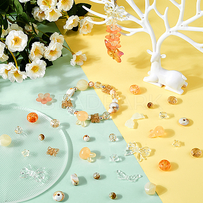 Mixed Styles Acrylic Beads OACR-SC0001-42-1