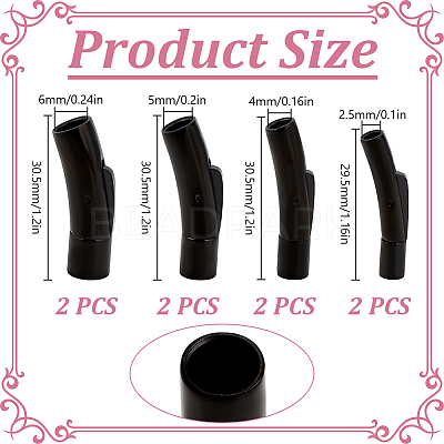 8Pcs 4 Styles Stainless Steel Bayonet Clasps STAS-DR0001-15EB-1