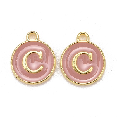 Golden Plated Alloy Enamel Charms ENAM-S118-07C-1