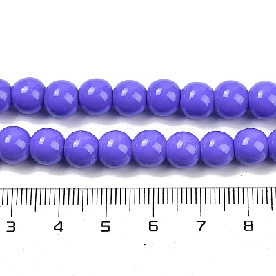Painted Glass Bead Strands DGLA-S071-8mm-B41-1