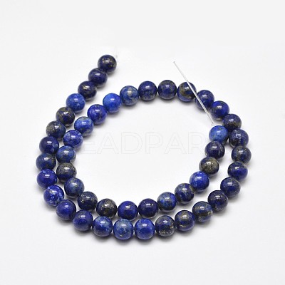 Natural Lapis Lazuli Round Bead Strands G-E262-01-12mm-1
