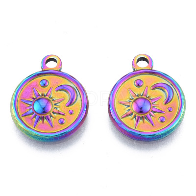 Ion Plating(IP) 201 Stainless Steel Pendants STAS-N098-182M-1