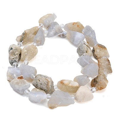 Raw Rough Natural Blue Lace Agate Beads Strands GG-CBA0B77-A04-01-1