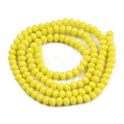 Opaque Solid Color Glass Beads Strands EGLA-A034-P10mm-D26-1