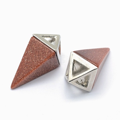 Synthetic Goldstone Pendants KK-E757-D-04P-1