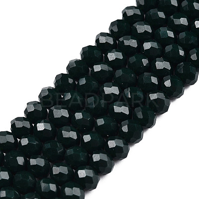 Opaque Solid Color Imitation Jade Glass Beads Strands EGLA-A044-P8mm-D12-1