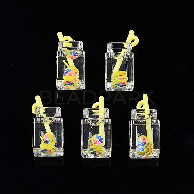 Imitation Drink Resin Pendants CRES-S359-32N-1