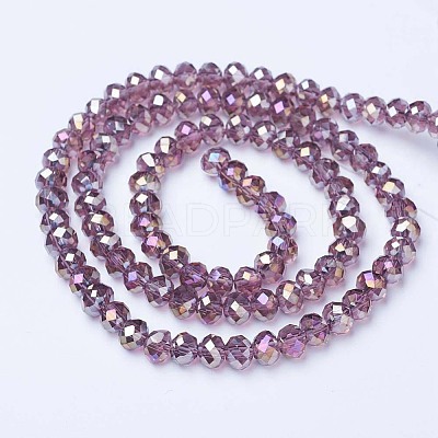 Electroplate Glass Beads Strands EGLA-A034-T3mm-B10-1