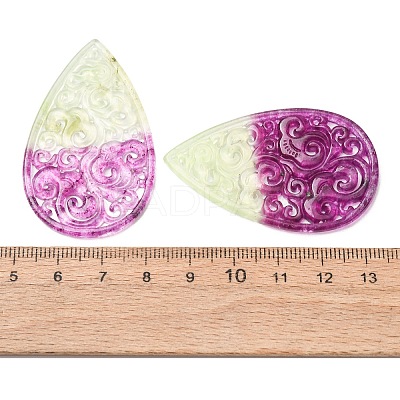 Dyed Natural Quartz Carved Big Pendants GG-CBA0022-15A-1