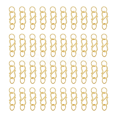 50Pcs 304 Stainless Steel S-Hook Clasps FIND-UN00007-1