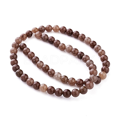 Natural Purple Aventurine Round Bead Strands LS-G-E334-6mm-21-1