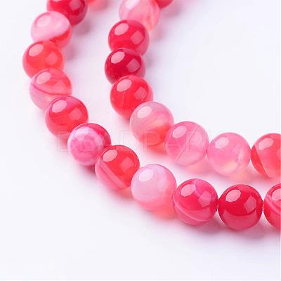 Natural Agate Beads Strands G-F315-10mm-02-1
