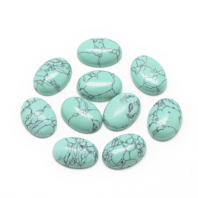 Synthetic Turquoise Cabochons LS-X-G-R415-14x10-44-1