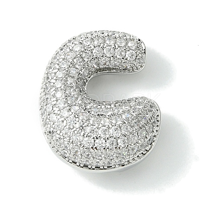 Rack Plating Brass Cubic Zirconia Pendants KK-S378-02P-C-1