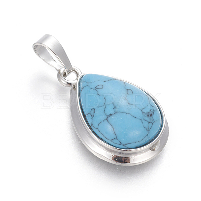 Synthetic Turquoise Pendants G-L512-C02-1