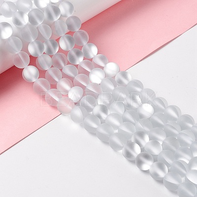 Synthetic Moonstone Beads Strands G-E573-01C-16-1
