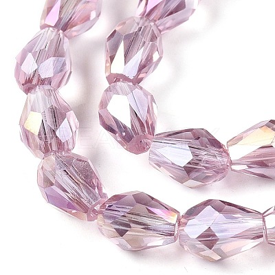 Transparent Electroplate Glass Beads Strands EGLA-N013-T4mm-B02-1