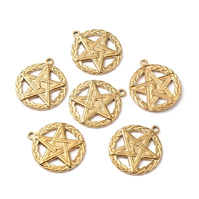 304 Stainless Steel Pendants STAS-WH0029-57G-1