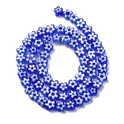 Handmade Millefiori Lampwork Beads Strands LAMP-G164-01B-1