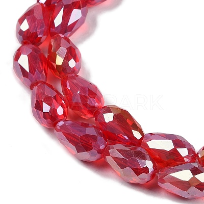 Transparent Electroplate Glass Beads Strands EGLA-N013-T6mm-B12-1