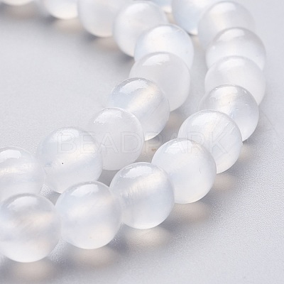 Natural Selenite Beads Strands G-L552H-16A-1