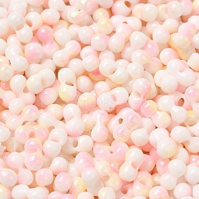 Two Tone Baking Paint Glass Seed Beads SEED-F005-01A-02-1