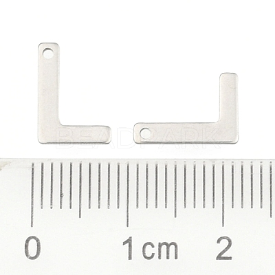 Tarnish Resistant 304 Stainless Steel Letter Charms STAS-O072-L-1