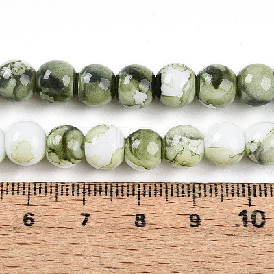 Baking Paint Glass Beads X1-DGLA-N003-8mm-C06-1
