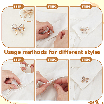 10Pcs 10 Styles Bowknot Shape Alloy ABS Plastic Pearl & Rhinestone Brooches for Backpack Clothes JEWB-GA0001-42-1