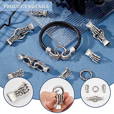 6 Sets Alloy Spring Gate Rings FIND-AR0003-14-1