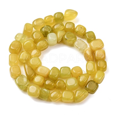 Natural Korea Olive Jade Nuggets Beads Strands G-T150-A02-02-1