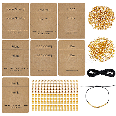 DIY Morse Code Bracelets Making Kits DIY-UN0008-18G-1