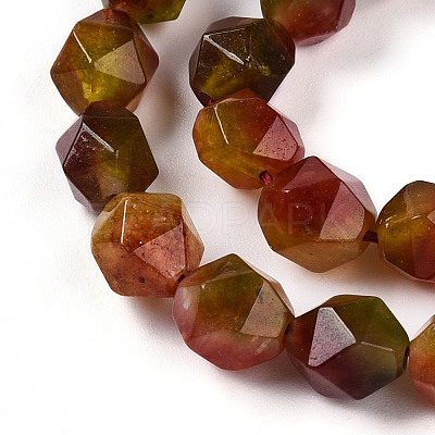 Dyed Natural White Jade Beads Strands G-T139-8mm-45H-1