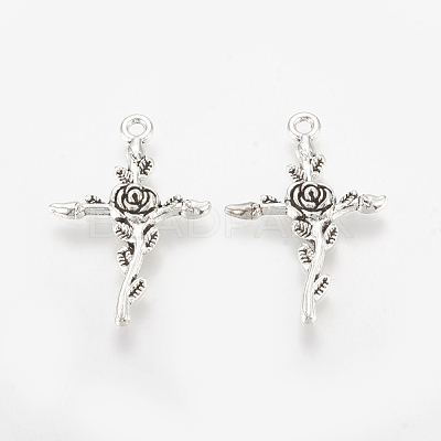 Tibetan Style Alloy Pendants TIBE-Q075-63AS-LF-1
