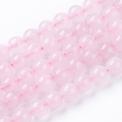 Natural Rose Quartz Bead Strands G-R193-13-8mm-1