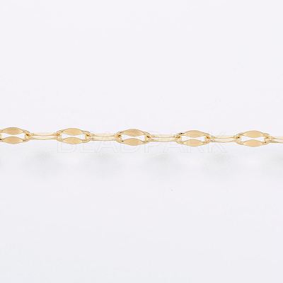 3.28 Feet Handmade Ion Plating(IP) 304 Stainless Steel Dapped Chains X-CHS-H007-62G-1