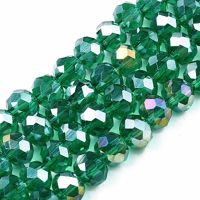 Electroplate Glass Beads Strands EGLA-A034-T6mm-B04-1