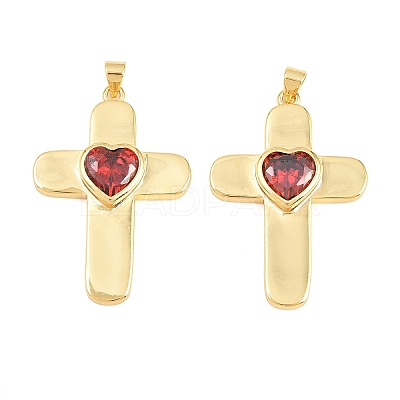 Brass Glass Pendants KK-P353-12G-03-1